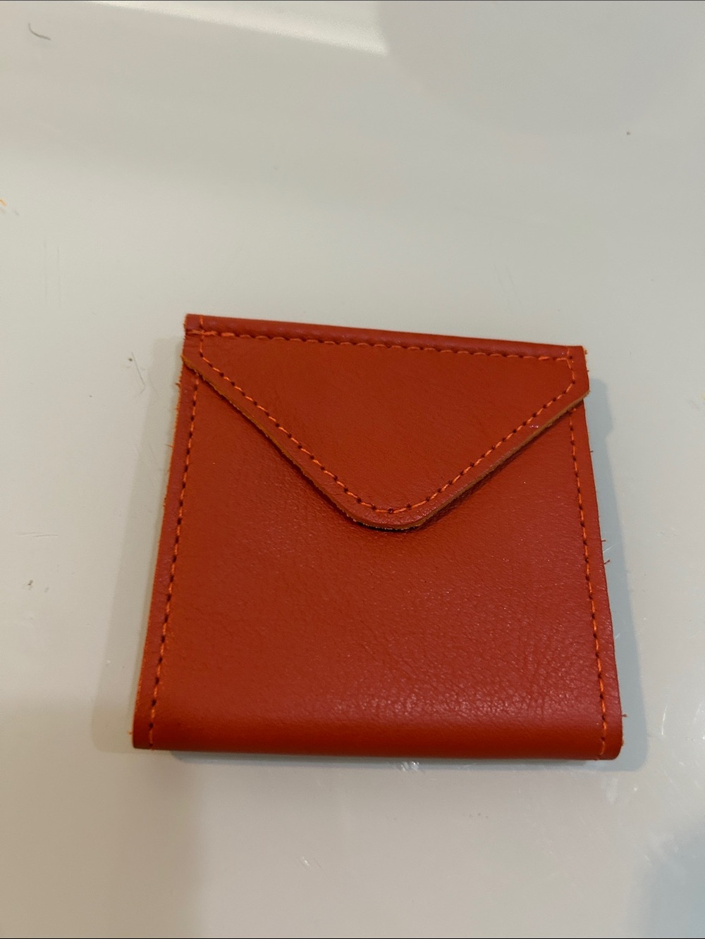 NWOT ? Burnt  Orange Leather Pocket Wallet Shinola unisex